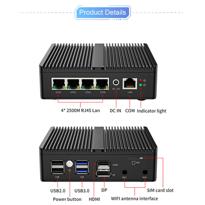 産業用ファンレス ミニ pc N5105 ポータブル コンピューター Linux ミニ pc ファンレス コンピューター